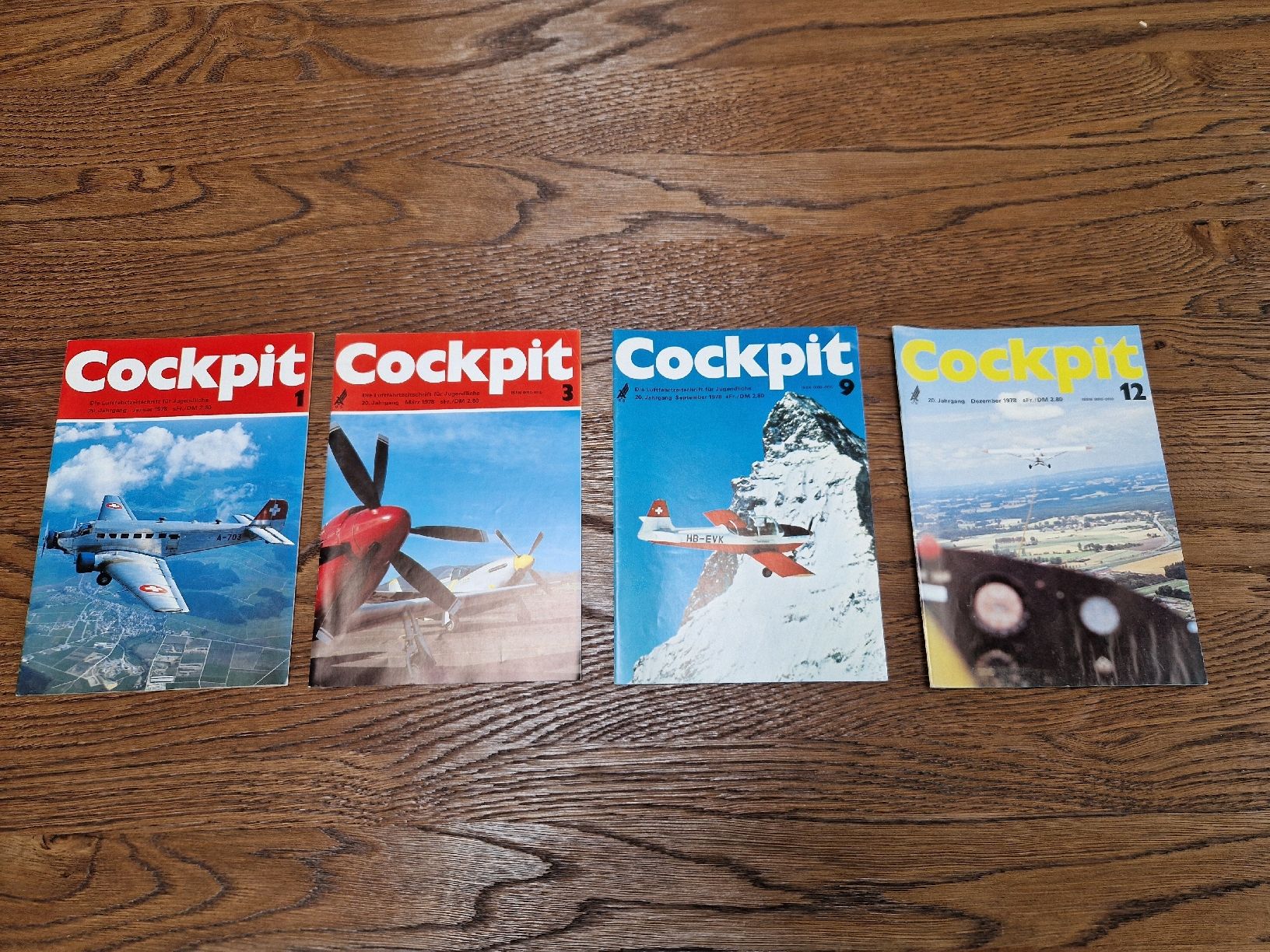 Riviste & Magazine: Cockpit Zeitschrift 1, 3, 9, 12 - 1978 – Usato da Bremgarten b. Bern venduto da mic_7vys