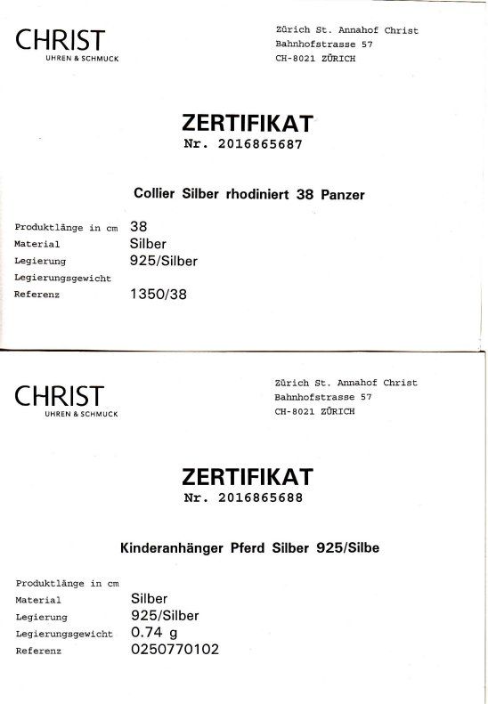 Catenine: Silberkette mit Pferdanhänger – Usato da Urdorf venduto da smueller77 2