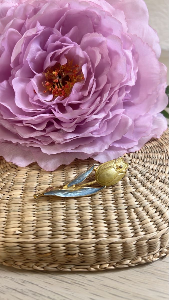 Spille & Fermagli: Elegante Tulpen Brosche – Nuovo (secondo la descrizione) da Seon venduto da Sunny-Schmuck78
