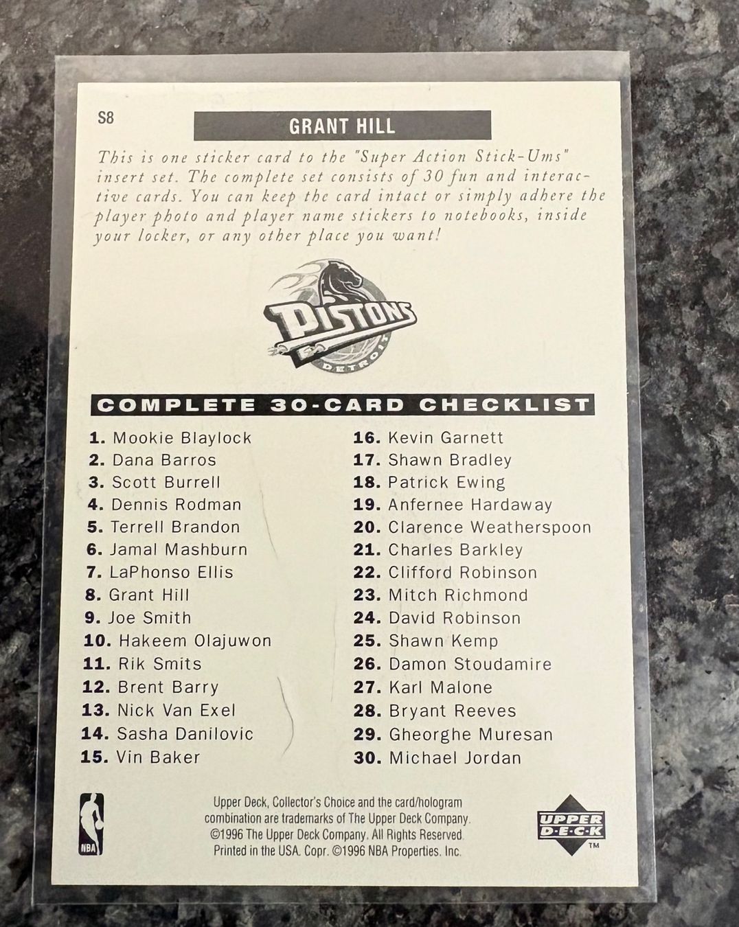Nba Carte collezionabili: NBA Grant Hill Upper Deck Stick Ums Sticker Card – Nuovo (secondo la descrizione) da Muttenz venduto da joba23 1