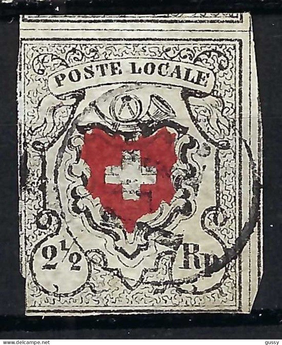 Tutti i francobolli: CH 1850 Poste Locale  N° 14I "PP" SBK Fr. 2'100+ – Usato da Monte Carasso venduto da giave 2