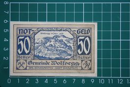 currency emergency money austria wolfsegg 50 heller 1921