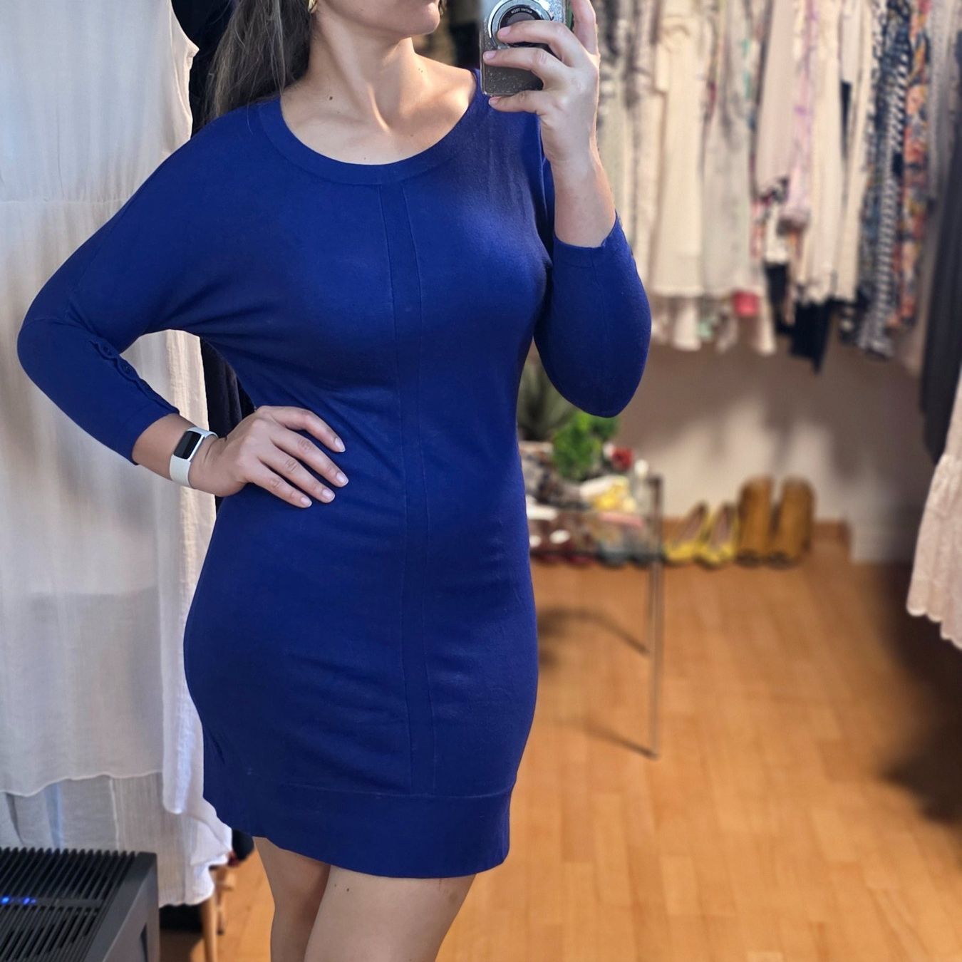 Vestiti: Blaues Kleid M warm elastisch bequem – Usato da Wald ZH venduto da CapLux