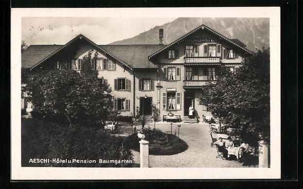 Cartoline postali: AK Aeschi, Hotel und Pension Baumgarten – Usato da Berlin venduto da bartko-reher