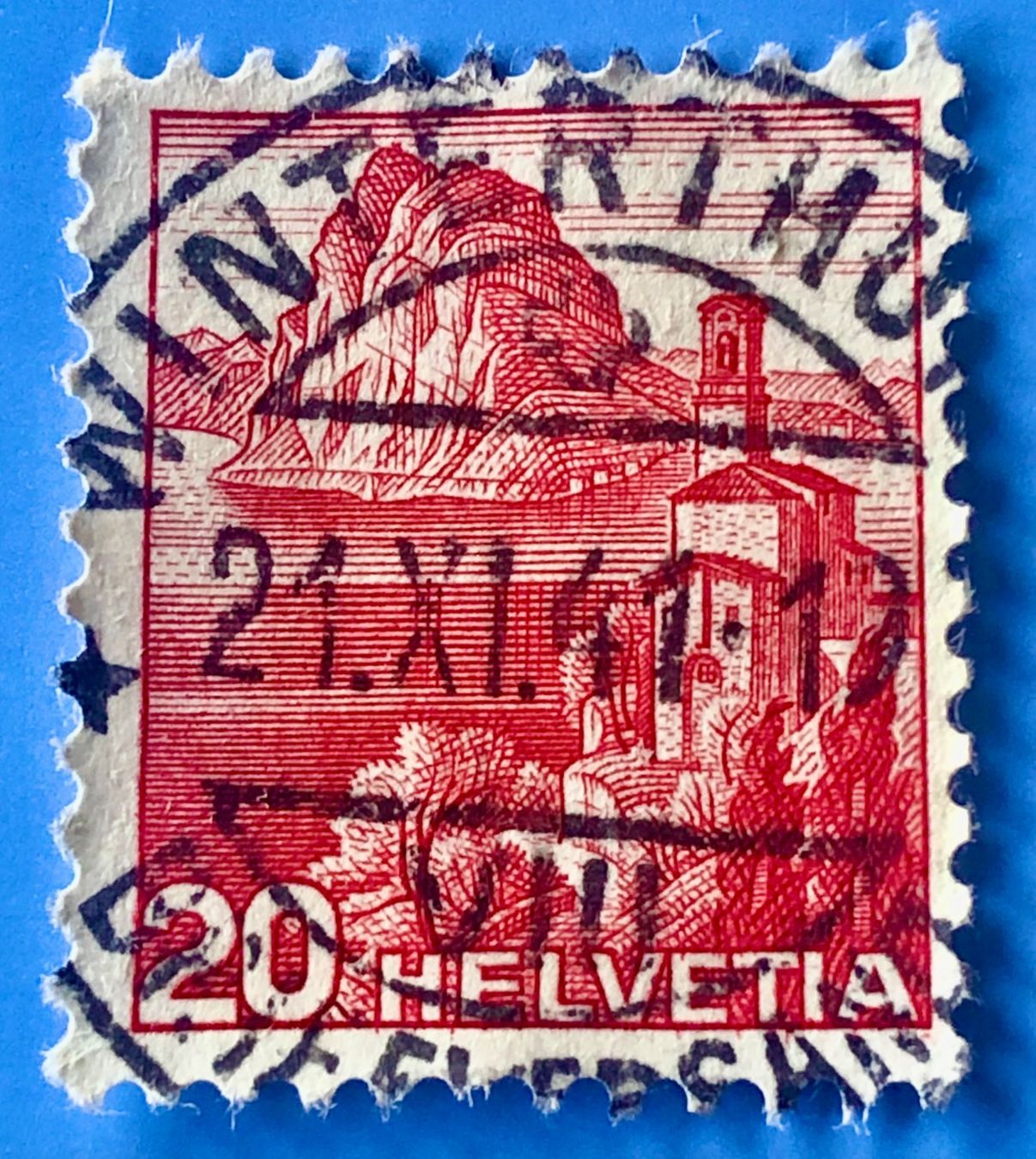 Tutti i francobolli: Nr.215 Landschaftsbilder Stempel  Winterthur – Usato da Aarau venduto da Billa007