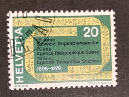 1970 75 Jahre SDA (Depeschenagentur) 20 C. ET (ZNr 476)