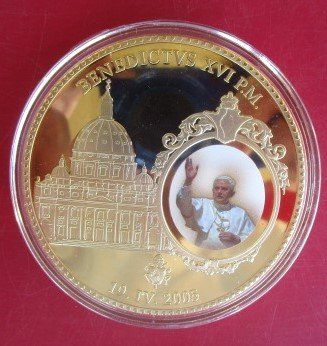 Medaillen: GIGANT: Papst Benedictus XVI - 70 mm - PP – Neu (gemäss Beschreibung) aus Luzern von Horoskop1