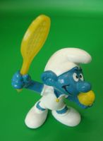 TENNISSPIELER SCHLUMPF VON BULLY GELBER SCHLÄGER PEYO