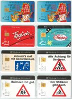 8 Telefonkarten Deutschland S-Serie 1993