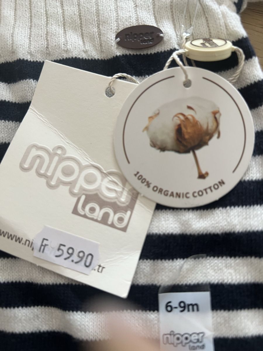 Pagliaccetti: Einteiler neu 100% organic 6/9M – Nuovo e nell'imballaggio originale da Triesen venduto da Yellow1818 1