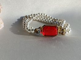 Elegantes Vintage Perlenarmband 3-reihig
