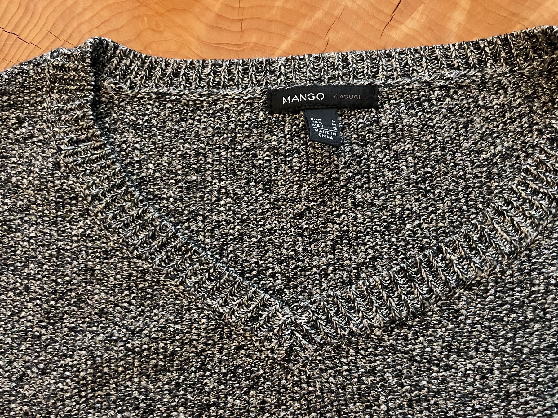 Mango Pulls & Sweat-shirts: Wunderschöner grau/silberner Pullover grobem Strick MANGO L – Neuf (Voir description) à Zürich par AnnaSa 2