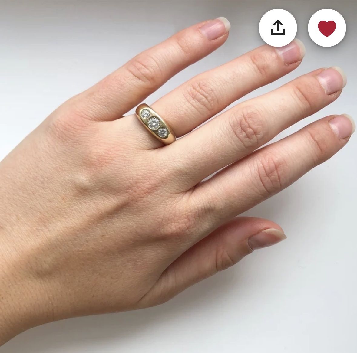 Anelli: Vintage Gold and Diamond Ring 49 – Usato da Zürich venduto da CanBC 1