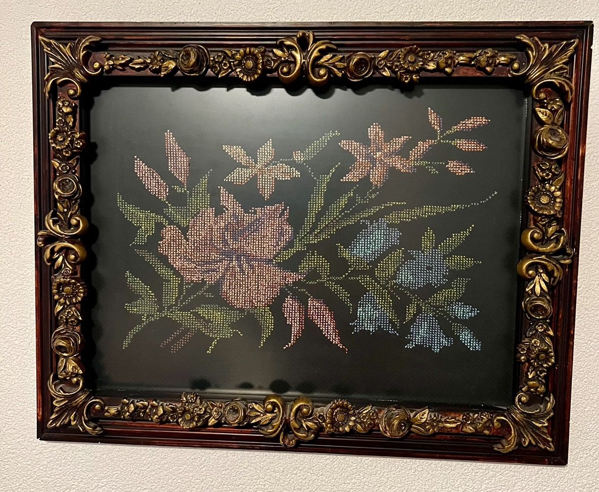 Foto & Immagini: Gesticktes Bild Blumen Mitte des Jahrhunderts – Usato da Rutschwil venduto da joz_w5mj 2