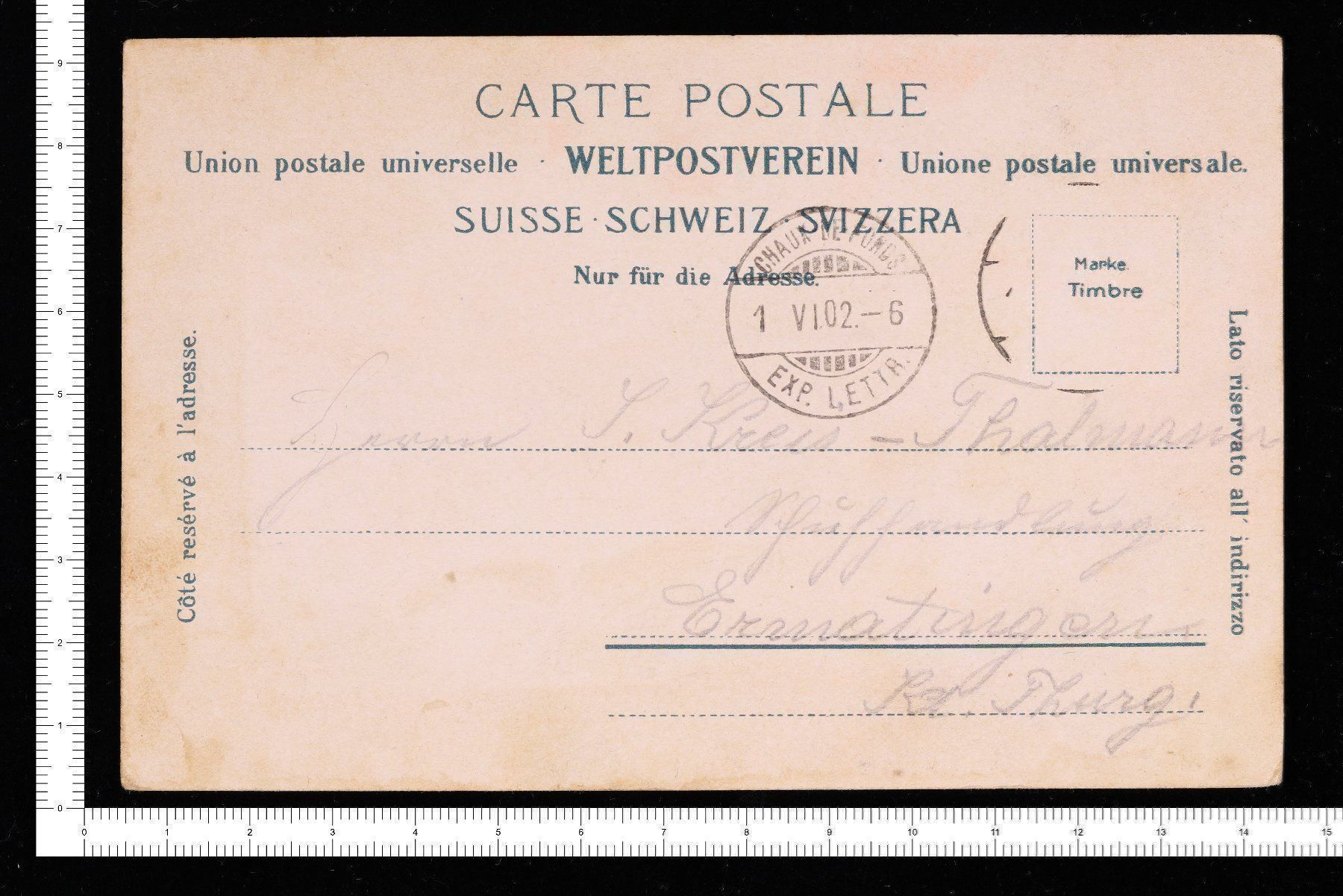 Cartoline postali: La Chaux-de-Fonds – Usato da Riehen venduto da Tignanello1 1