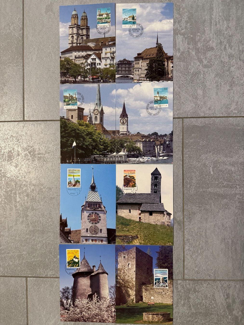 Tutti i francobolli: FDC Maximumkarten Naba 1984 und Tourismus 1987 – Usato da Fieschertal venduto da REZELL