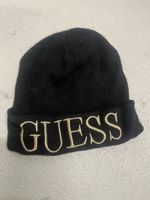 Strickmütze Guess schwarz mit Logo Stickerei gebraucht