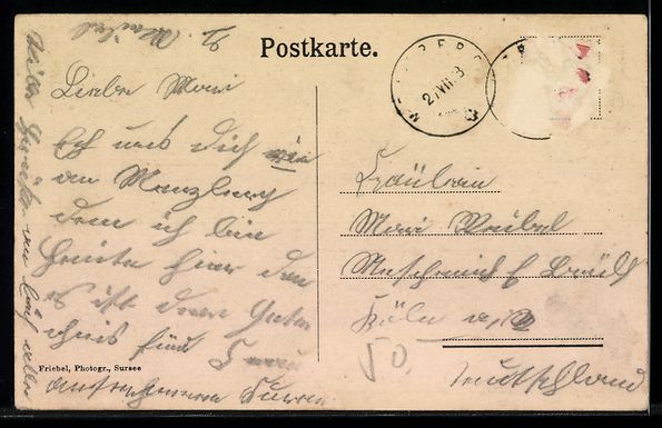 Cartoline postali: AK Menzberg, Alp Oberlehn – Usato da Berlin venduto da bartko-reher 1