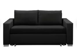 Schlafsofa schwarz ausziehbar Breite 170 cm