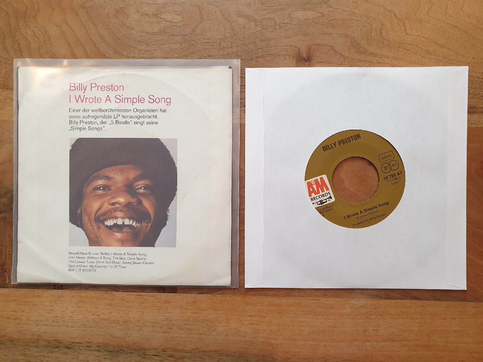 Dischi in vinile: Billy Preston - I Wrote A Simple Song - 7" Single – Usato da Sirnach venduto da dimitri1963 1