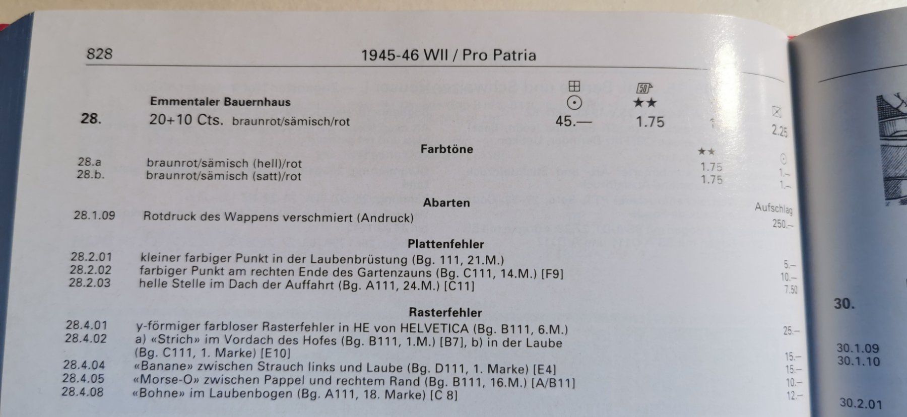 Tous les timbres: PP 1945*  mit Abart – Neuf (Voir description) à Aadorf par Chnorli-Furz 4