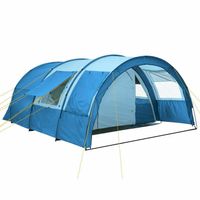 CampFeuer Tunnel Zelt 4 Personen blau