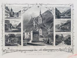 Altdorf Uri UR uraltes Souvenir Flüelen Tells Kapelle Rütli