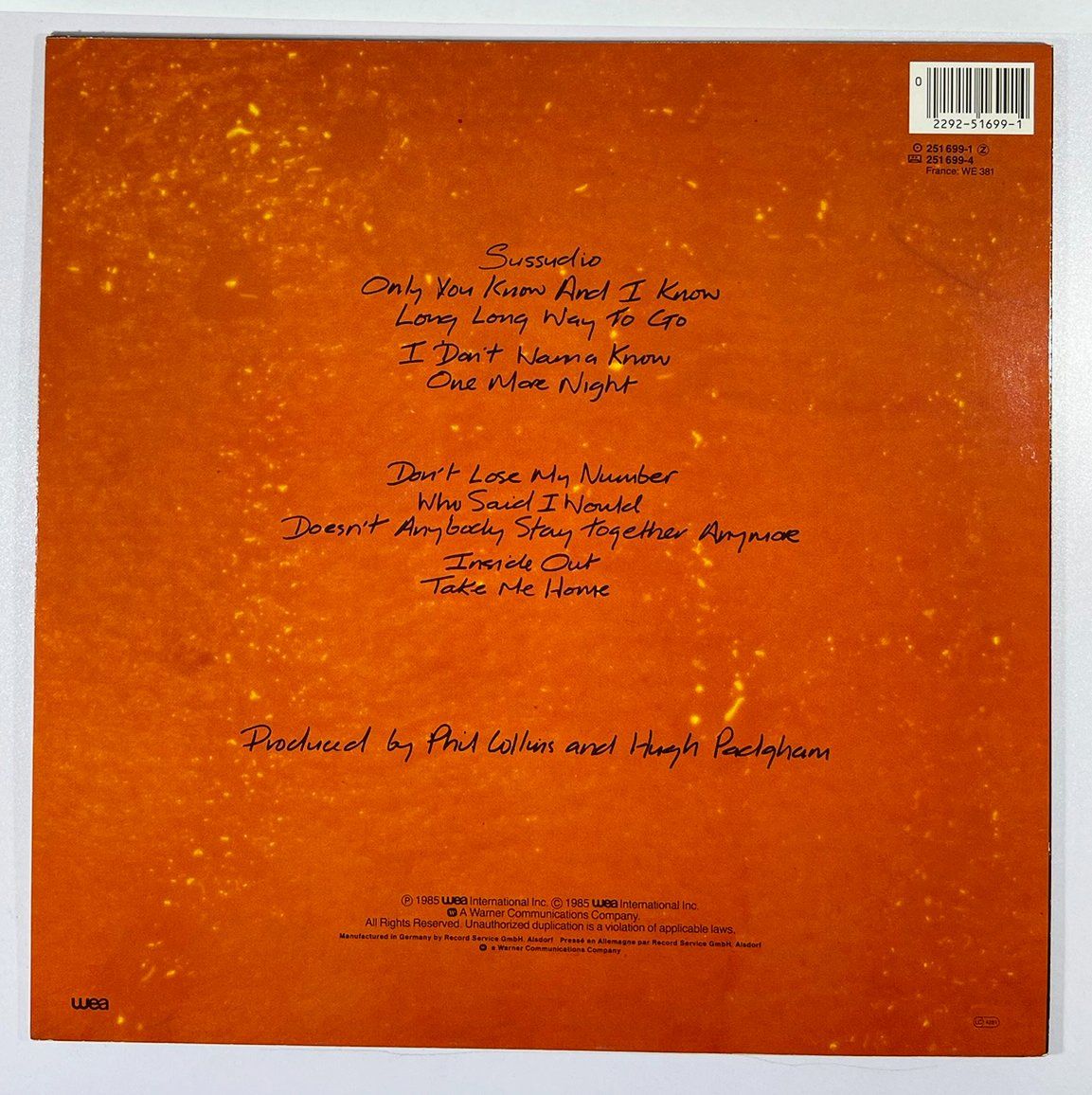 Schallplatten: LP: PHIL COLLINS - No Jacket Required (1985) – Gebraucht aus Frenkendorf von Yard-Sale-2000 1