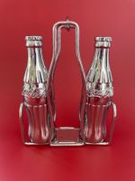 COCA COLA Salz & Pfeffer Streuer mit Gestell Metall 1998