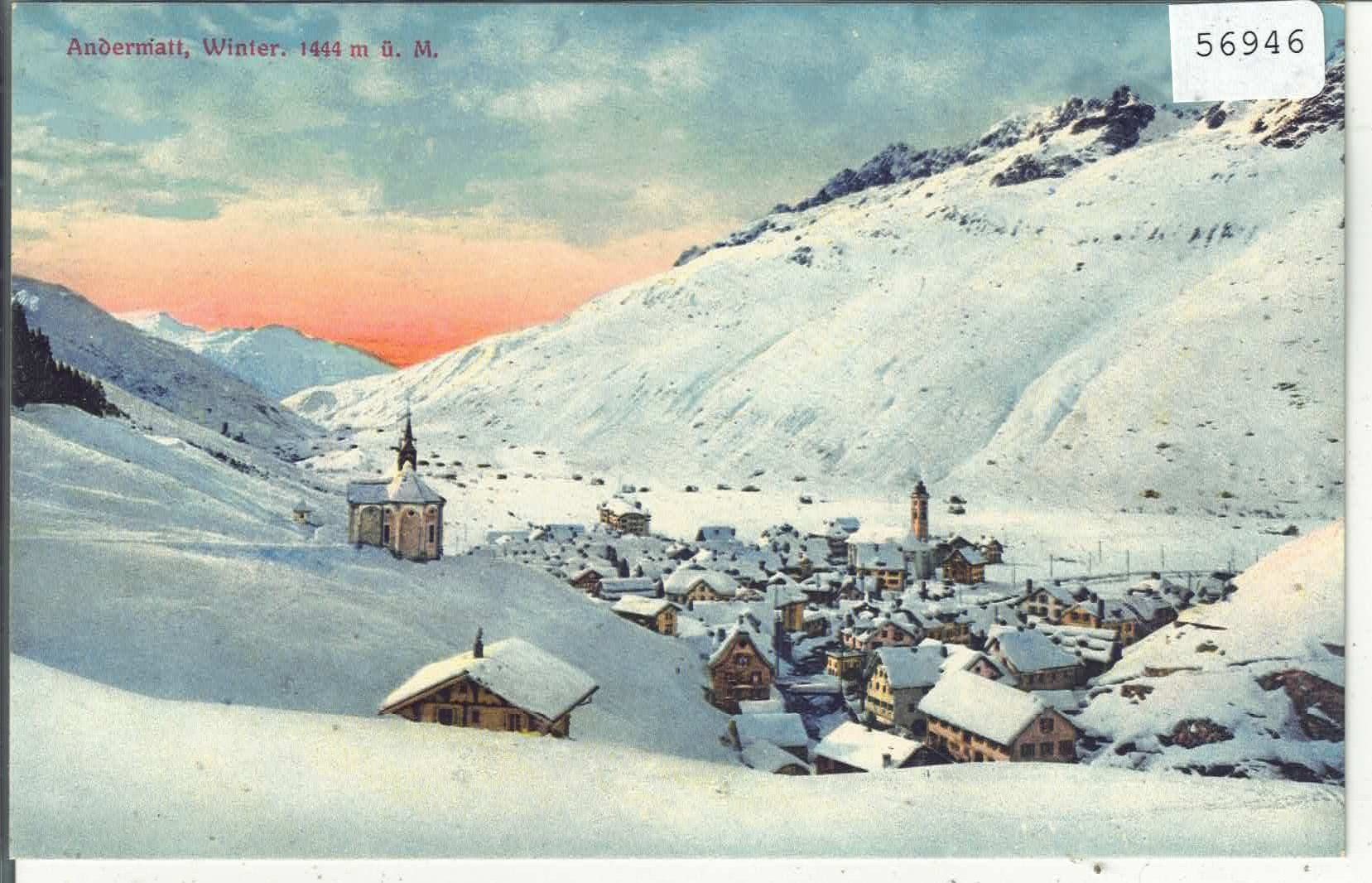 Cartoline postali: Andermatt im Winter - Litho – Usato da Ettingen venduto da Kartenplanet