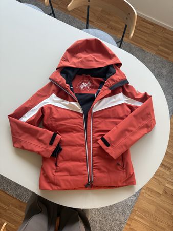 Skijacke Albright rot weiss sehr guter Zustand Grösse 36/38