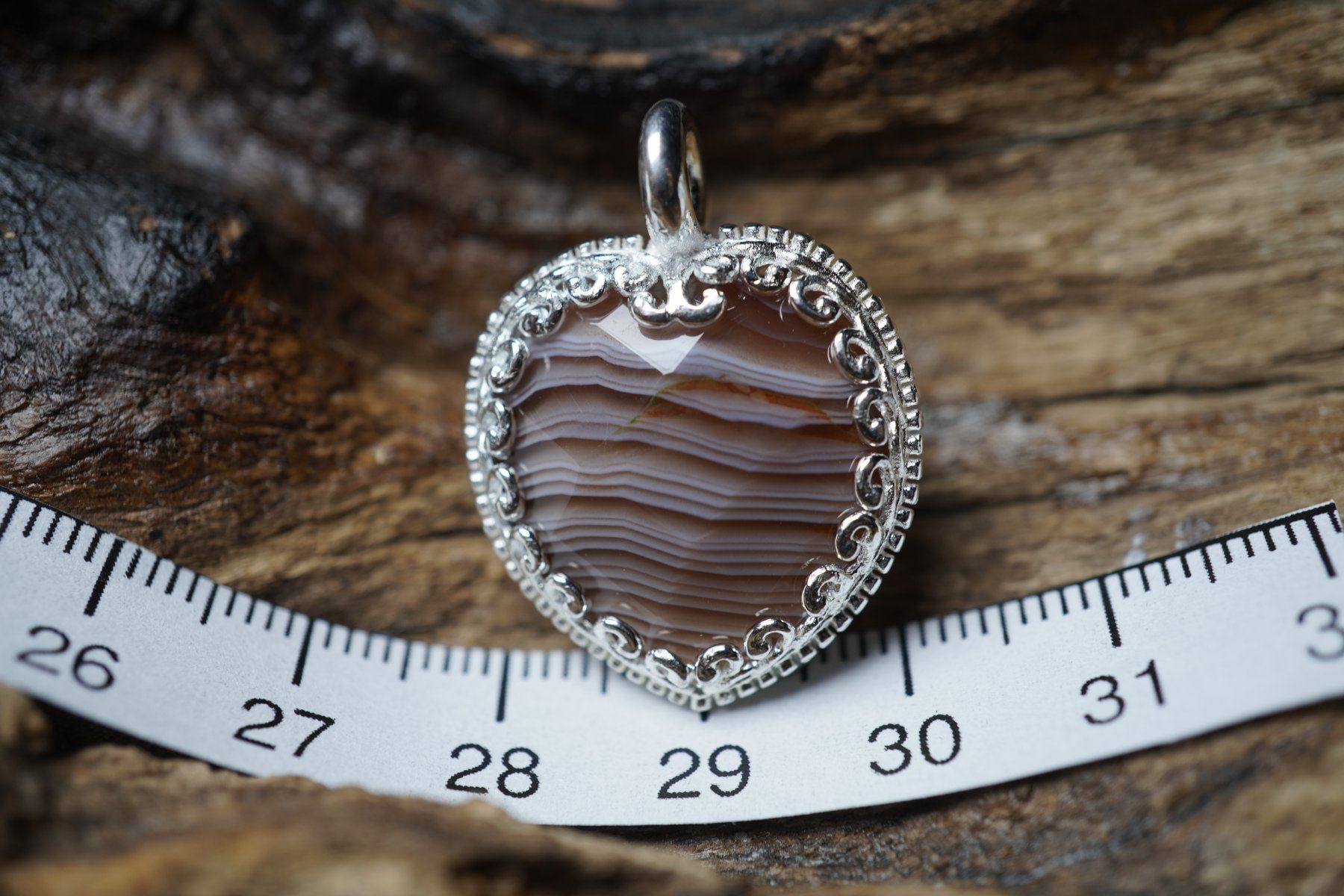 Ciondoli: Sardonyx  Herz    Anhänger   925 Silber – Nuovo e nell'imballaggio originale da Balgach venduto da top_silver 1