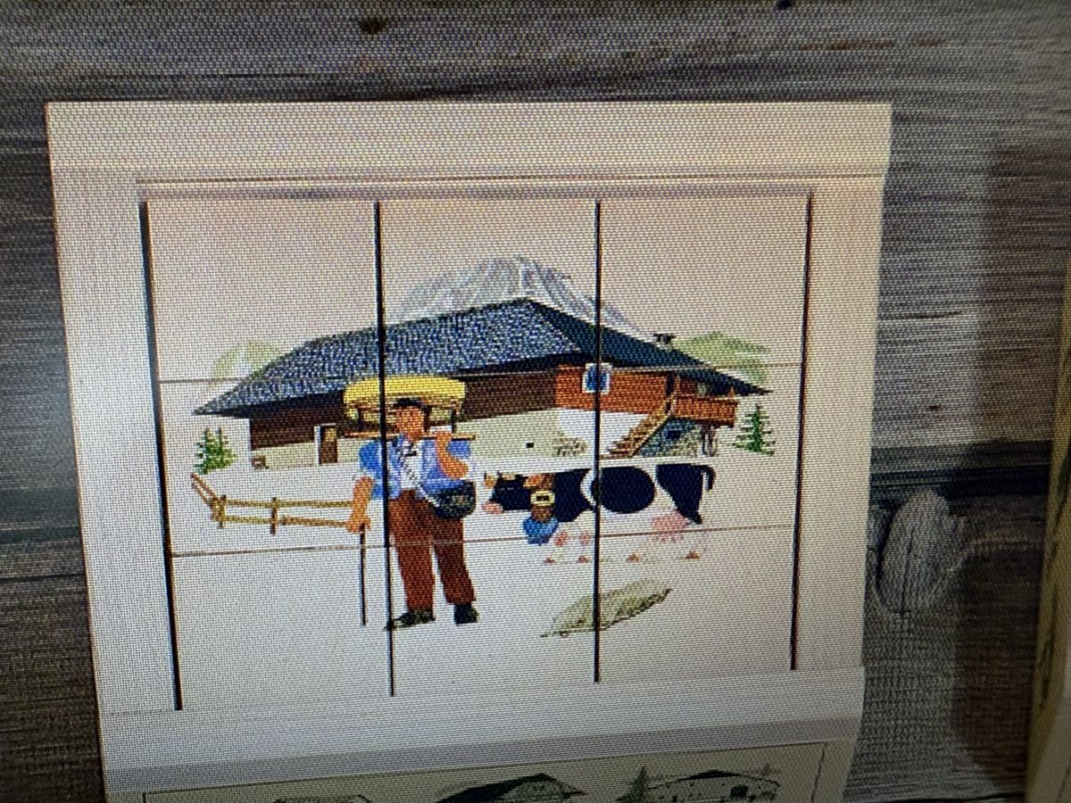 Puzzle: Holzpuzzle mit Schweizer Häuser, Vintage, Klötzli – Usato da Zürich venduto da venusandmars 1