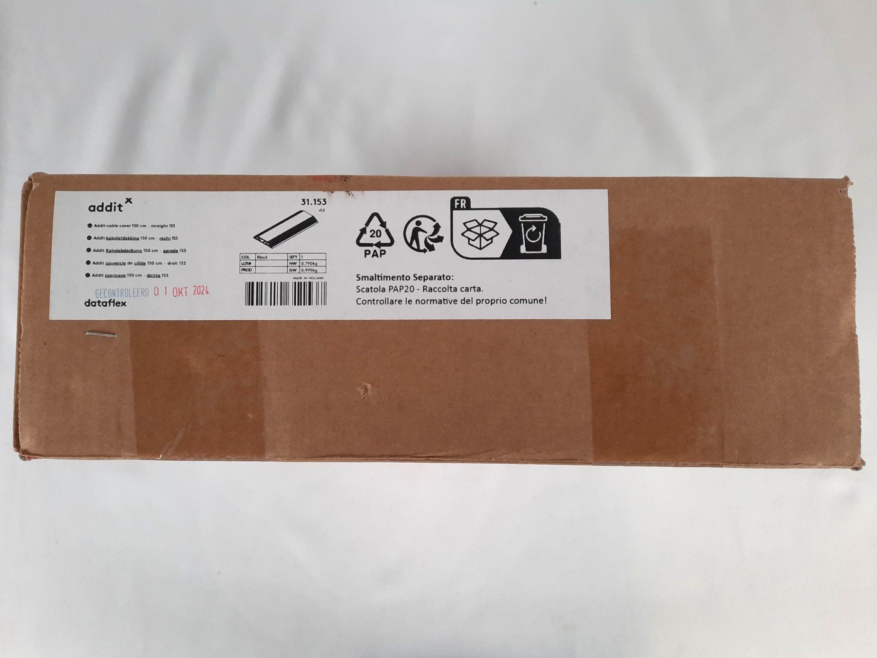 Cavi: ADDIT Kabelabdeckung 150 cm, schwarz – Nuovo e nell'imballaggio originale da Beinwil am See venduto da Restwert_Beinwil 3
