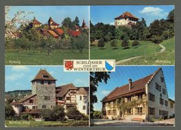 AK col Schlösser um Winterthur ZH, 4- fach-Mehrbild ≈  1982