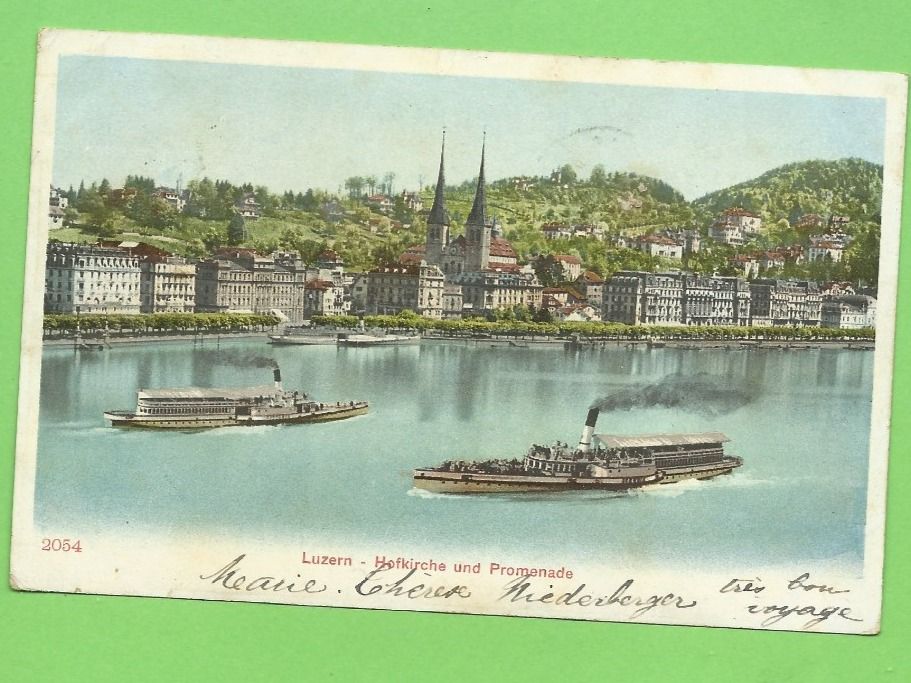 Cartoline postali: Luzern - Hofkirche und Promenade – Usato da Zürich venduto da t24_de