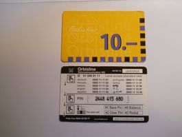 Orbisline Telefonkarte 10 CHF