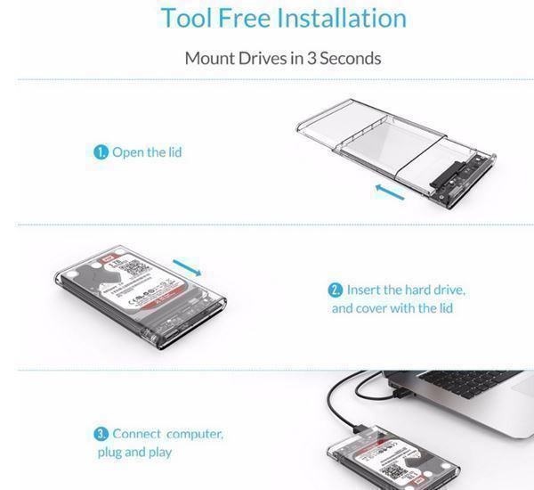 Dischi rigidi: HDD Gehäuse USB3.0 zu Sata 3.0 UASP – Nuovo e nell'imballaggio originale da Unterägeri venduto da RmOnline 3