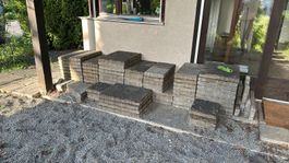 Pavés extérieur gris collection lots divers 30m2