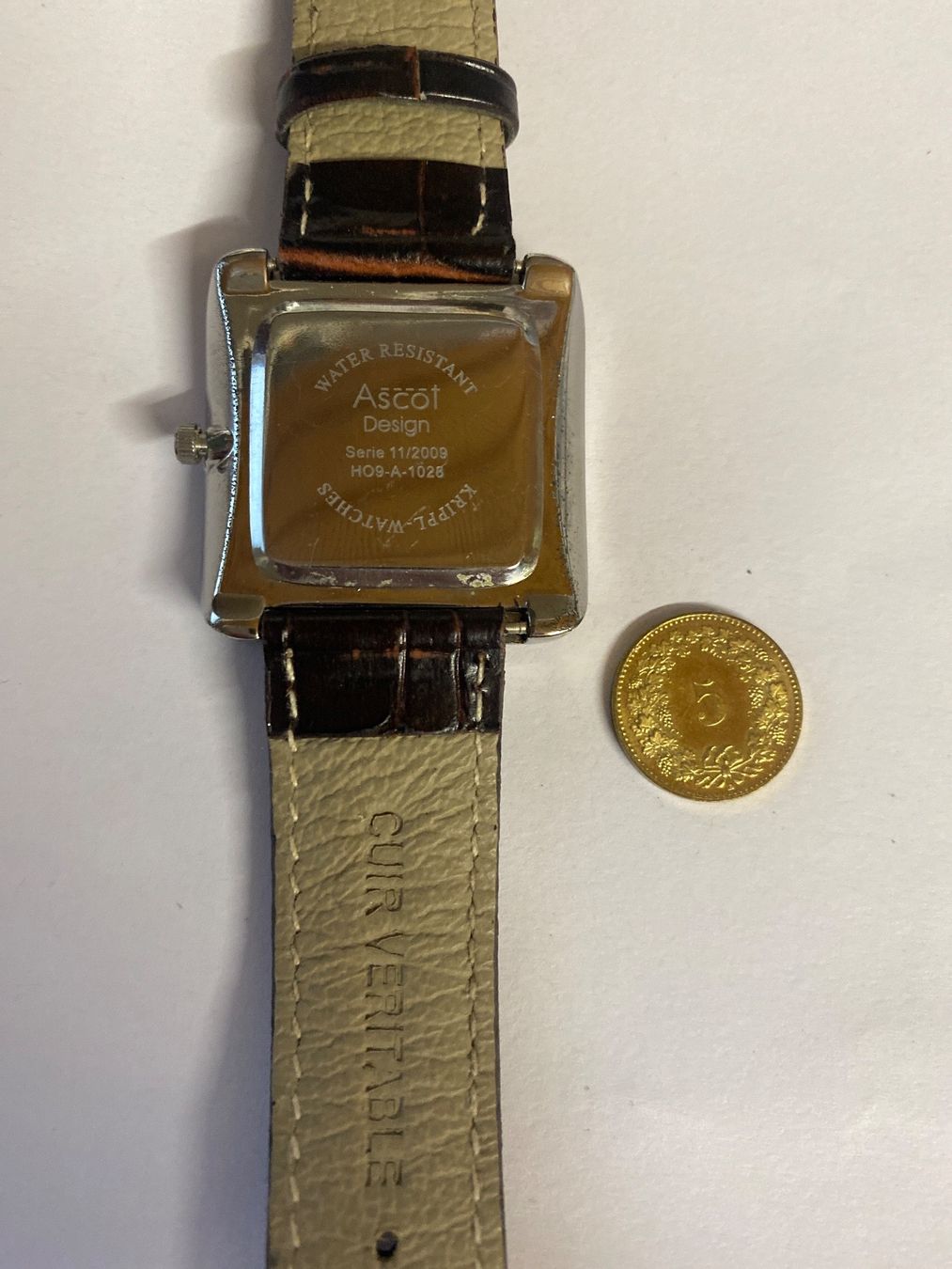 Orologi: Montre Ascot Design, bracelet cuir, quartz – Usato da Le Brassus venduto da cinema13 1