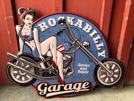 Rockabilly pin up Easy rider harley Garage