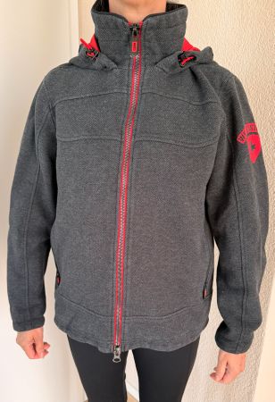 WELLENSTEYN Jacke Gr. L – Anthrazit/Rot –FLOL–Damen / Unisex