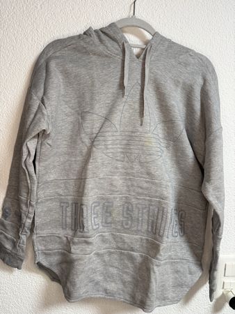 Adidas Hoodie Grau Three Stripes Gr. 38/40