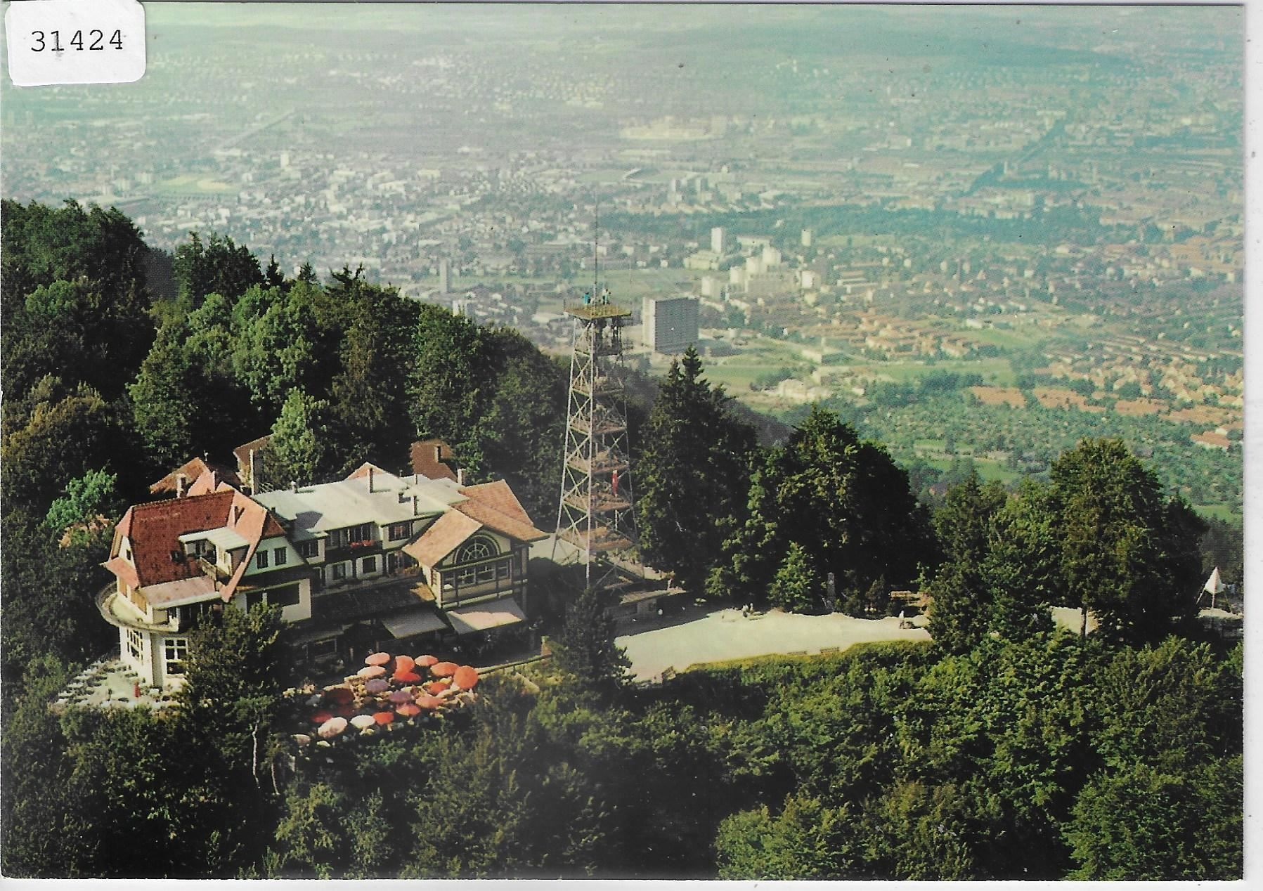 Cartoline postali: Flugaufnahme Uetliberg mit Restaurant – Usato da Ettingen venduto da Kartenplanet