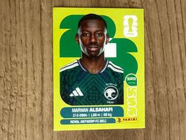FIFA World Cup 2026 Sticker Marwan Alsahafi  KSA 15