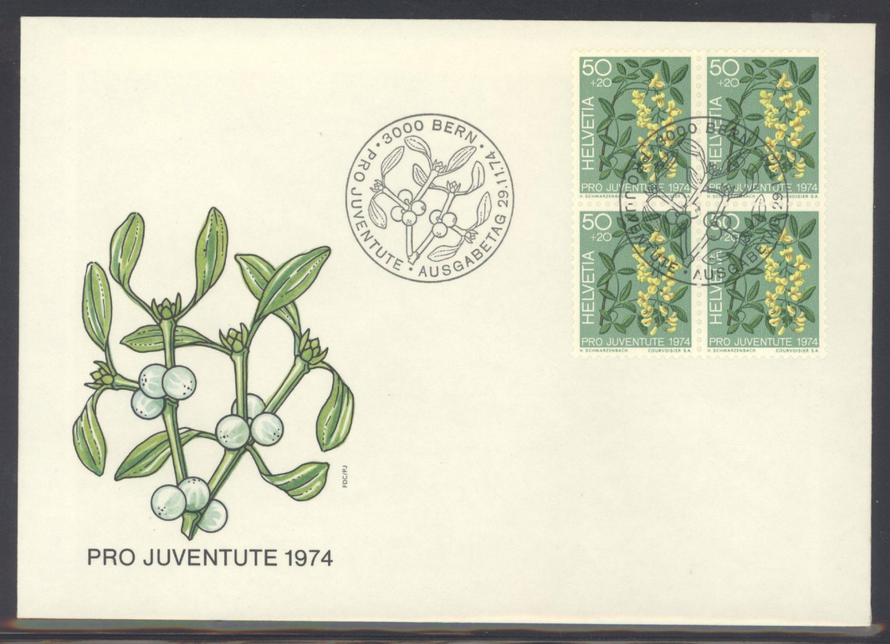 Tutti i francobolli: 1974, FDC, Pro Juventute, Viererblöcke – Usato da Willisau venduto da Vollstempel 3