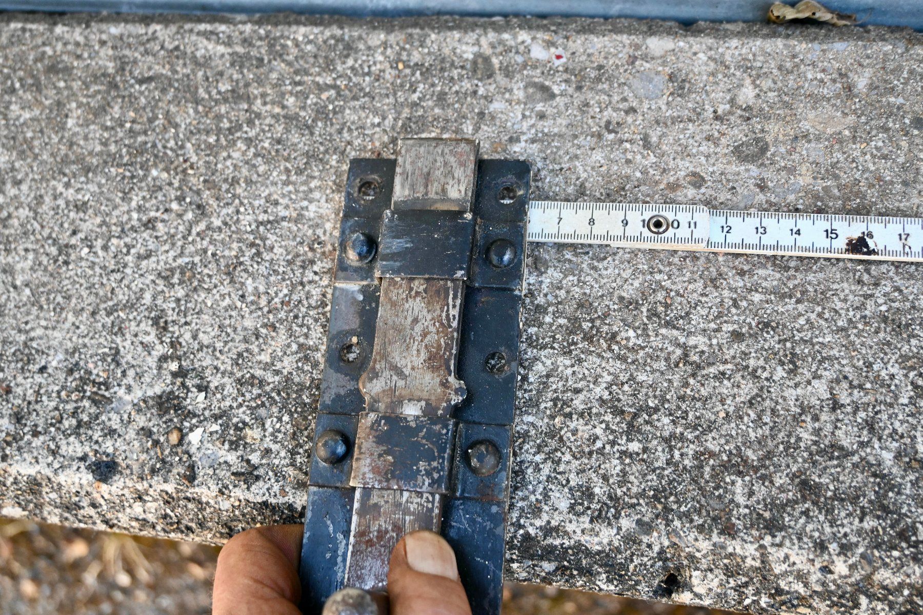 Schlösser: alter Stossriegel aus Eisen - Länge 16.2cm – Gebraucht aus Pfaffhausen von mono_rec 4