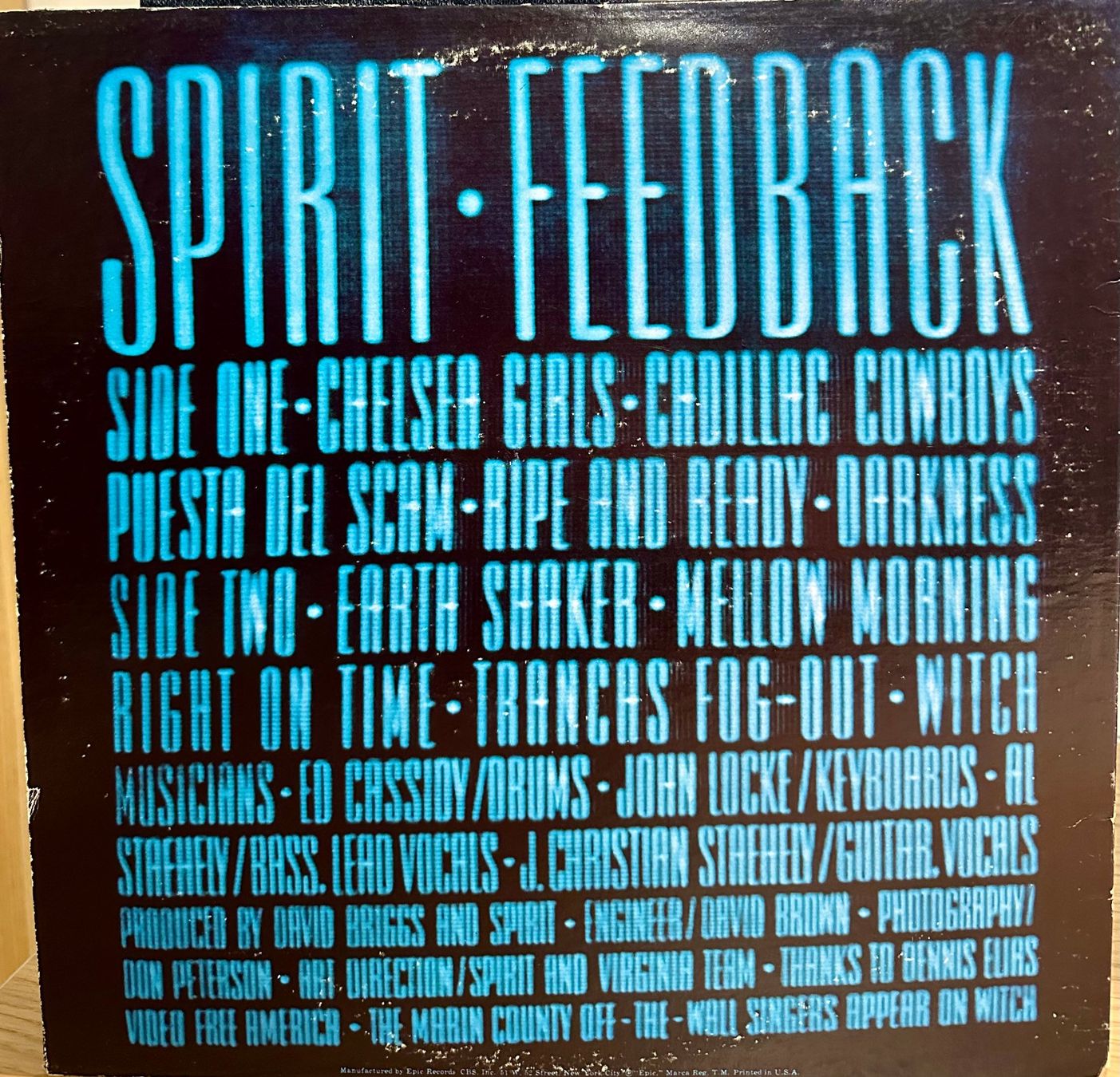 Dischi in vinile: Spirit - Feedback // LP: VG; Sleeve: VG – Usato da Zürich venduto da saltbee 1