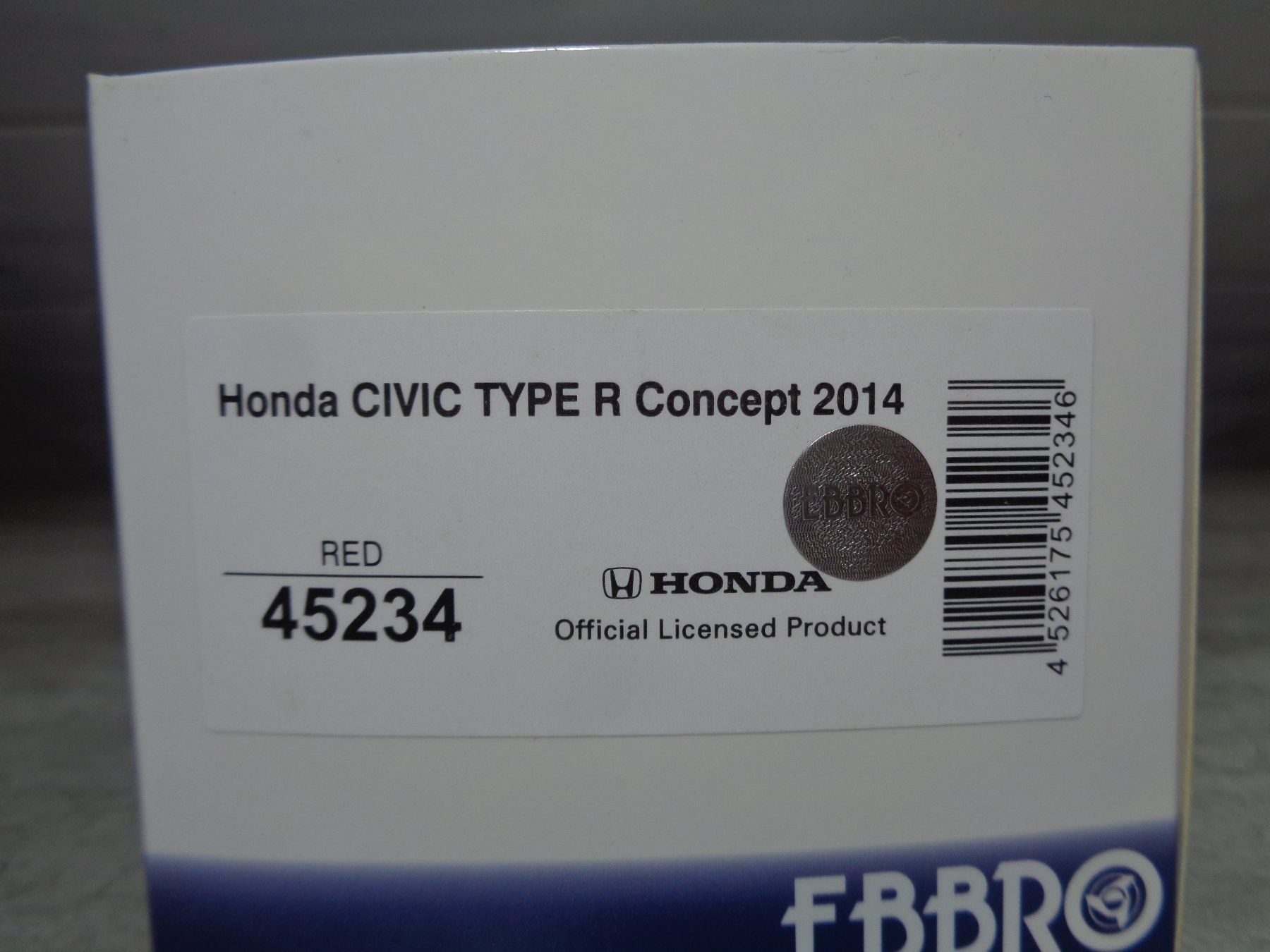 Honda Modellini d'auto: Ebbro 1:43 Honda Civic Type R 2014 – Nuovo e nell'imballaggio originale da Reconvilier venduto da rallycar 4