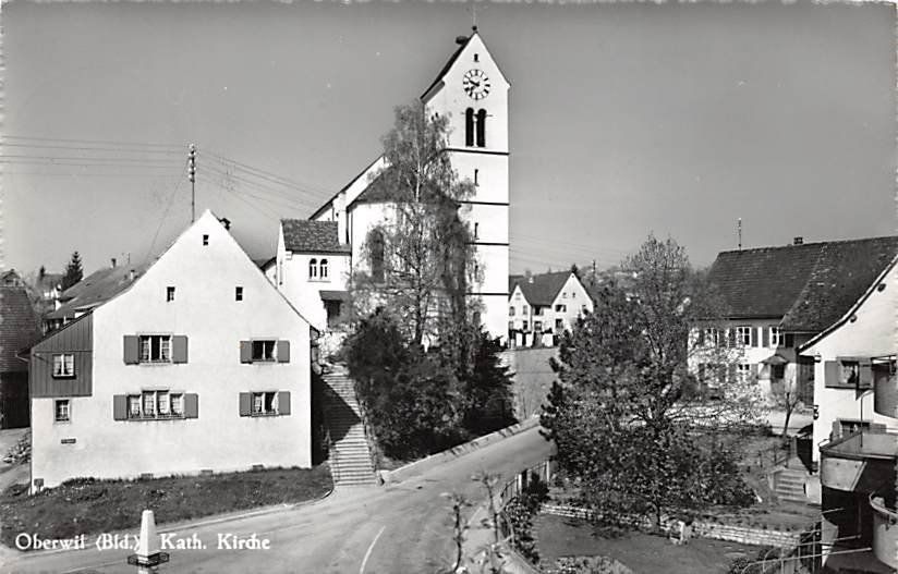 Ansichtskarten: Oberwil BL Ortsansicht Nr.8228 , 1961 – Gebraucht aus Solothurn von Bepposol